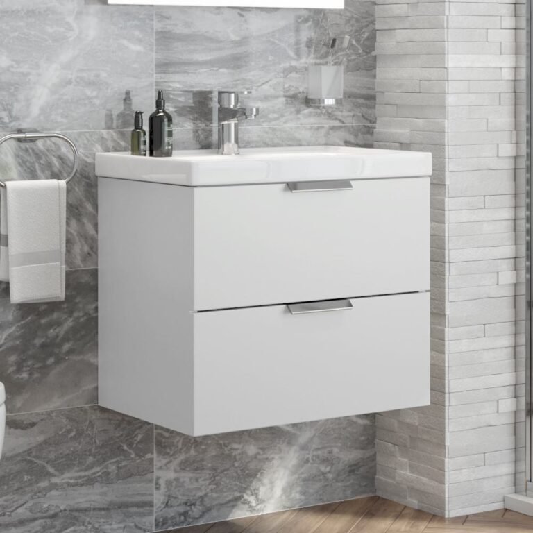 Slimline wall hung vanity unit
